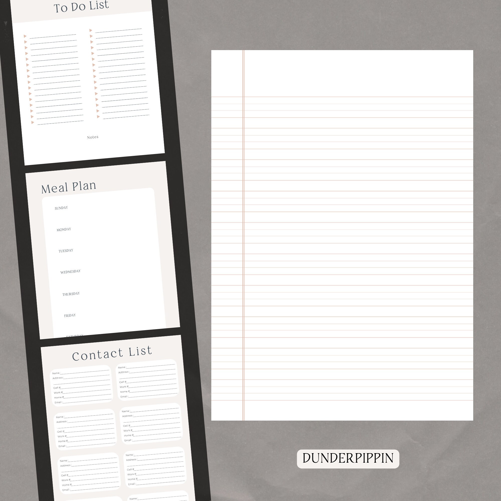 Weekly/yearly Planner Day Planner Printable PDF Daily Etsy