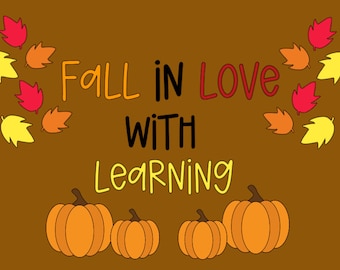Fall Bulletin Board | Bulletin Board Kit | Fall in love with learning | Fall Bulletin Board Kit | Teacher Supplies | Autumn Bulletin Board
