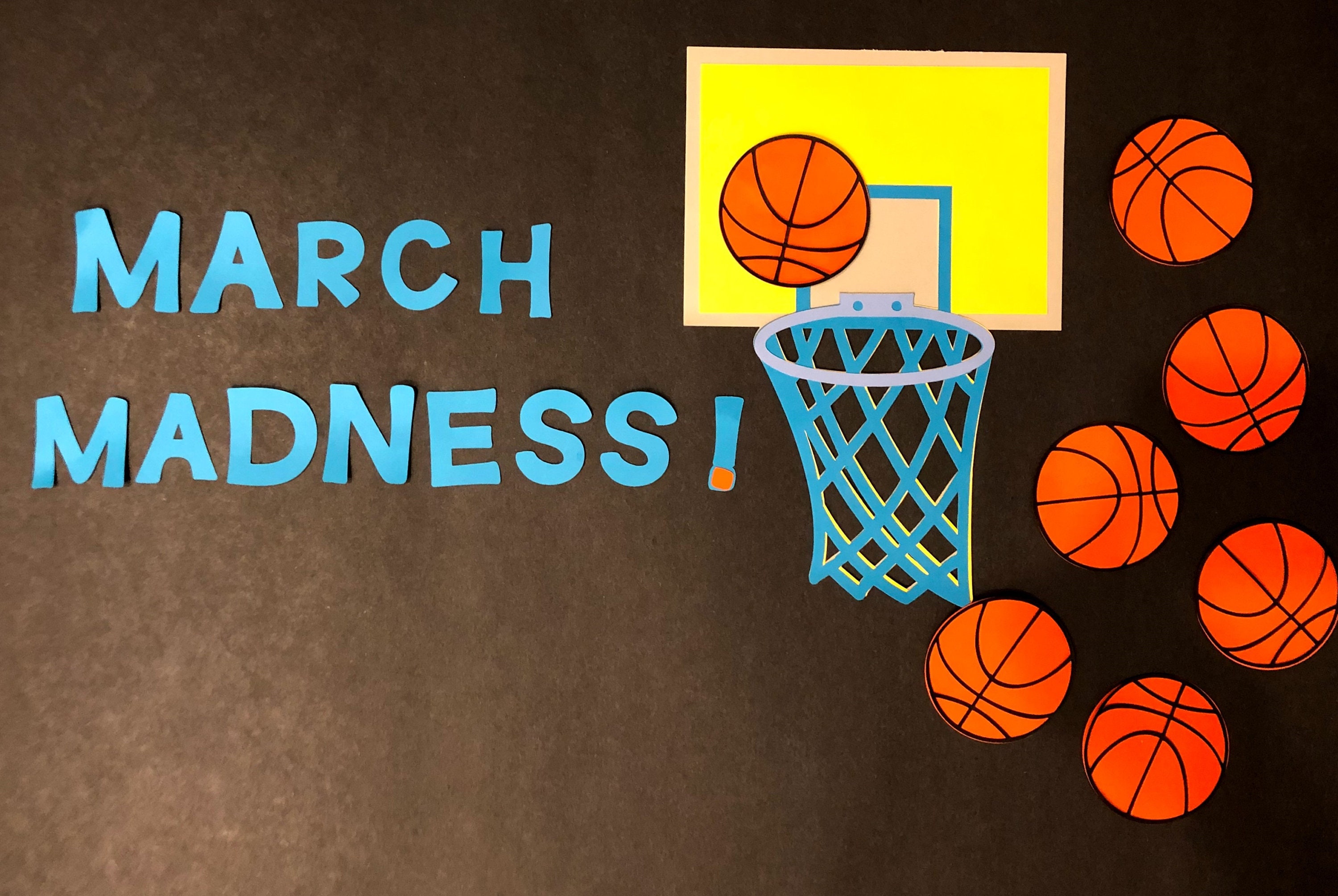 Teachers School Bulletin Board Cutouts | Basketball Classroom DIY Set ...