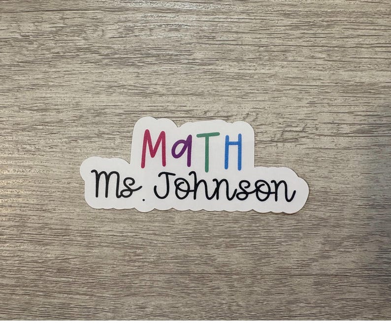 Mathematics Notebook Sticker Math Teacher Stickers | Math Die Cut Stickers | Holographic Math ...