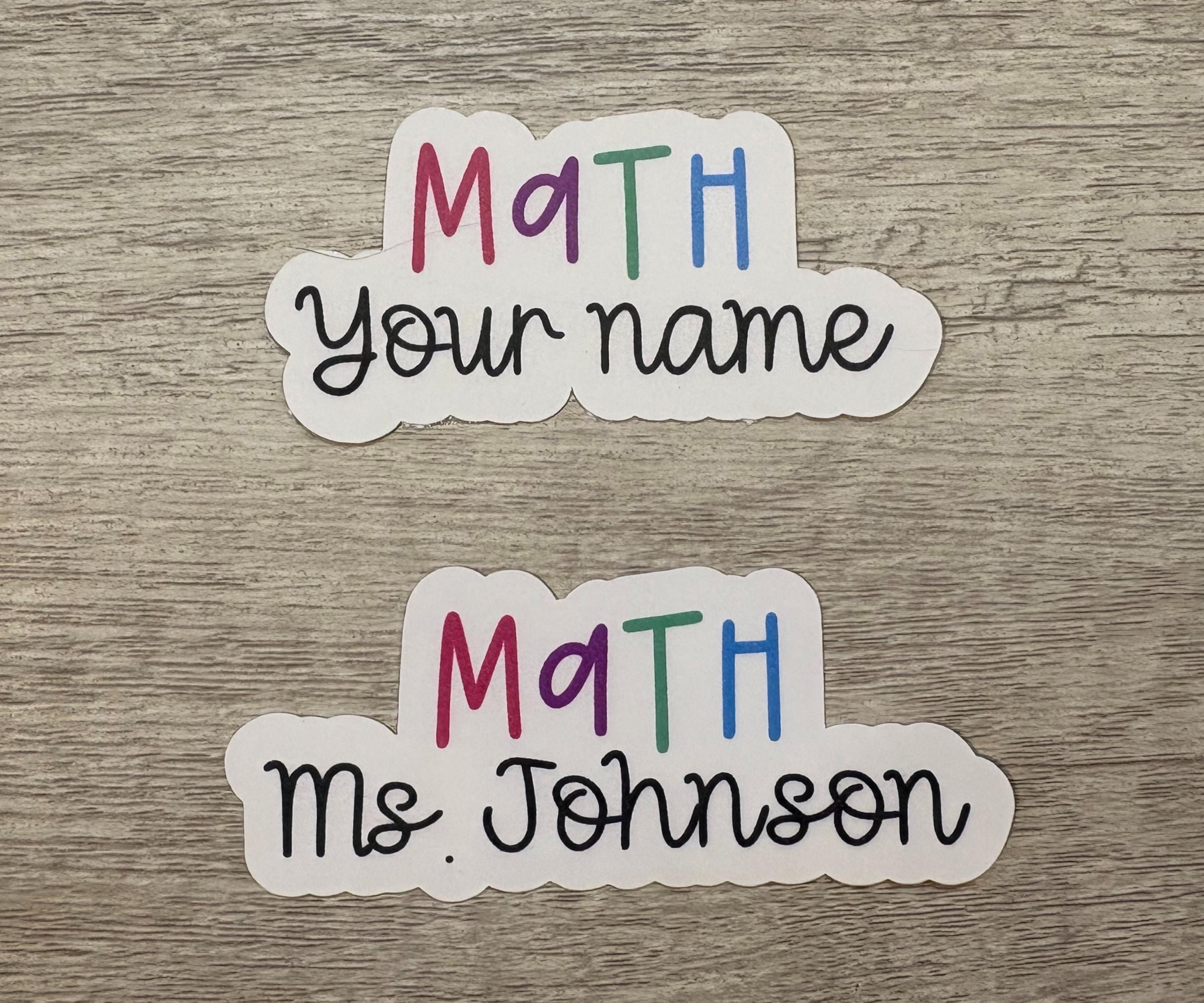 Mathematics Notebook Sticker Math Teacher Stickers | Math Die Cut Stickers | Holographic Math ...
