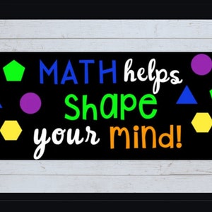 Math Bulletin Board Letters Back to School Bulletin Board Bulletin Board Letters Math Classroom Bulletin Board Classroom Door Decor image 1