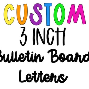 Letras para tablón de anuncios / Letras para tablón de anuncios de 3 pulgadas / Tablón de anuncios para maestros / Letras personalizadas / Tablón de anuncios de regreso a clases