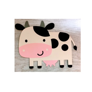 Vache découpée, Vache en papier cartonné, Vache découpée, Pièce de scrapbooking vache, Décoration de fête vache, Vache découpée pour carte
