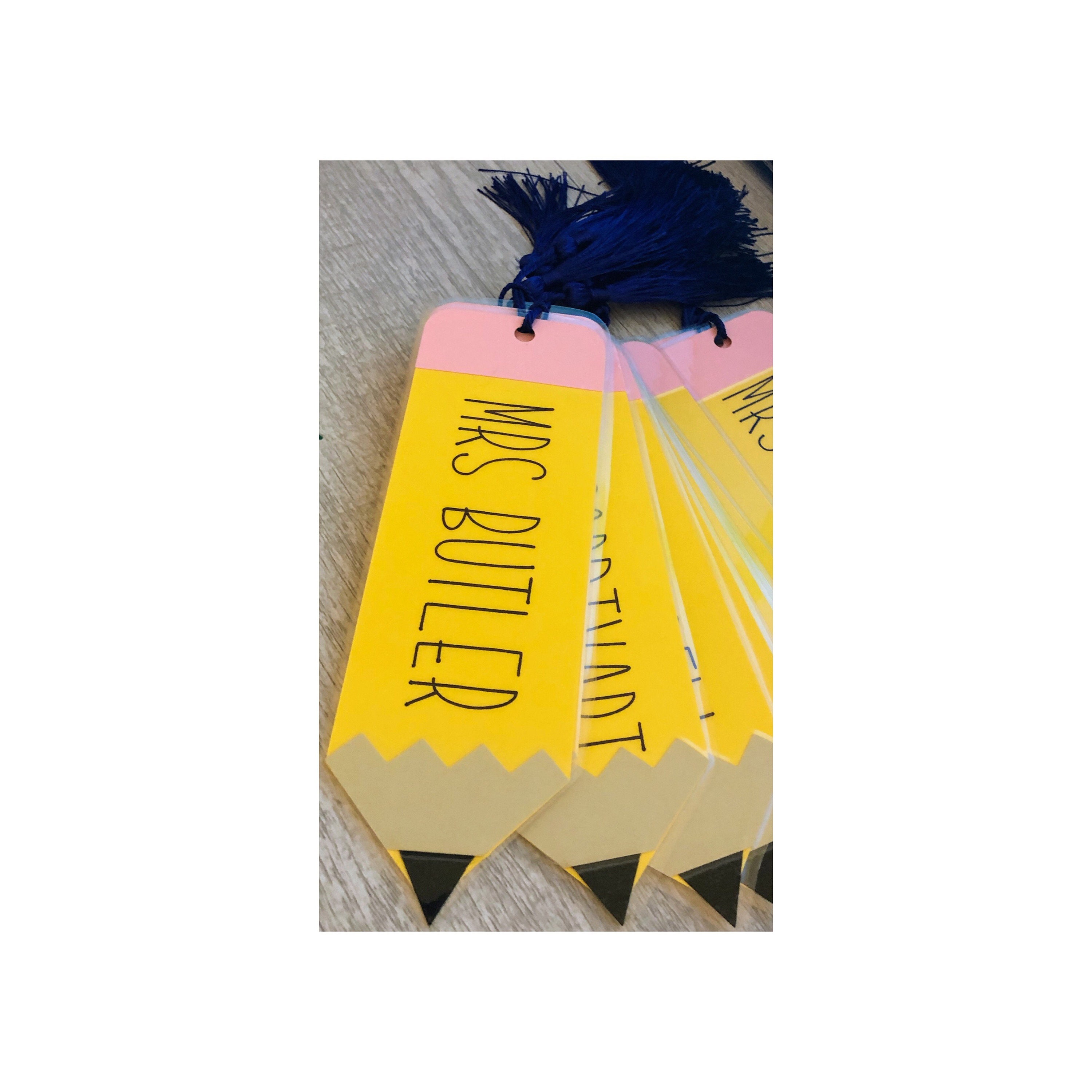 Teacher Book Mark Library Name Tag Teachers School Etsy Teacher Book Mark Library Name Tag Teachers School Etsy