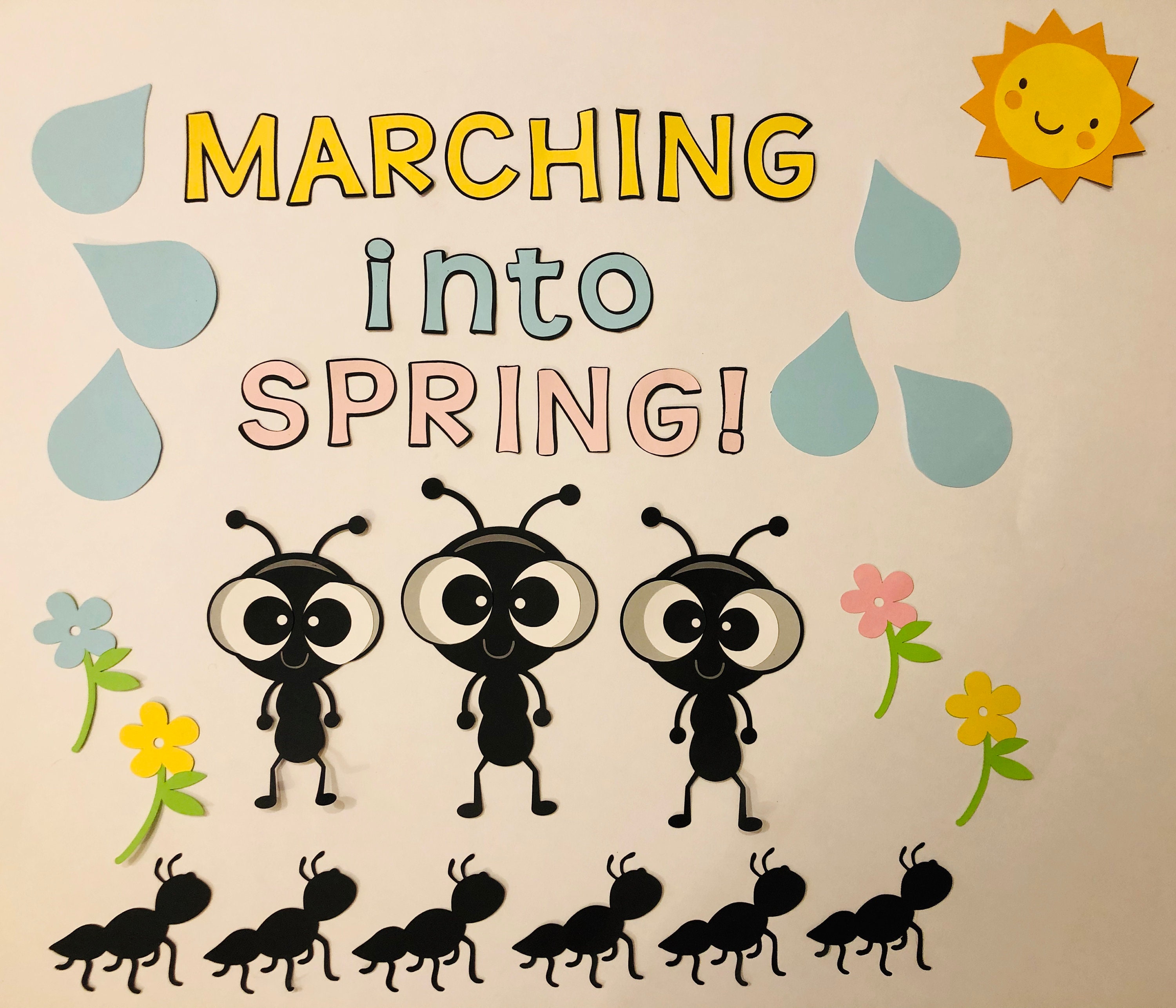 March into spring bulletin board