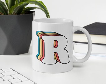 Custom Coffee Mugs Add Your Name, Text or Letters Personalized Ceramic Cups with Multiple Colors and Fonts Monogram Novelty Mug Custom Coffee Mugs Add Your Name, Text or Letters Personalized Ceramic Cups with Multiple Colors and Fonts Monogram Novelty Mug