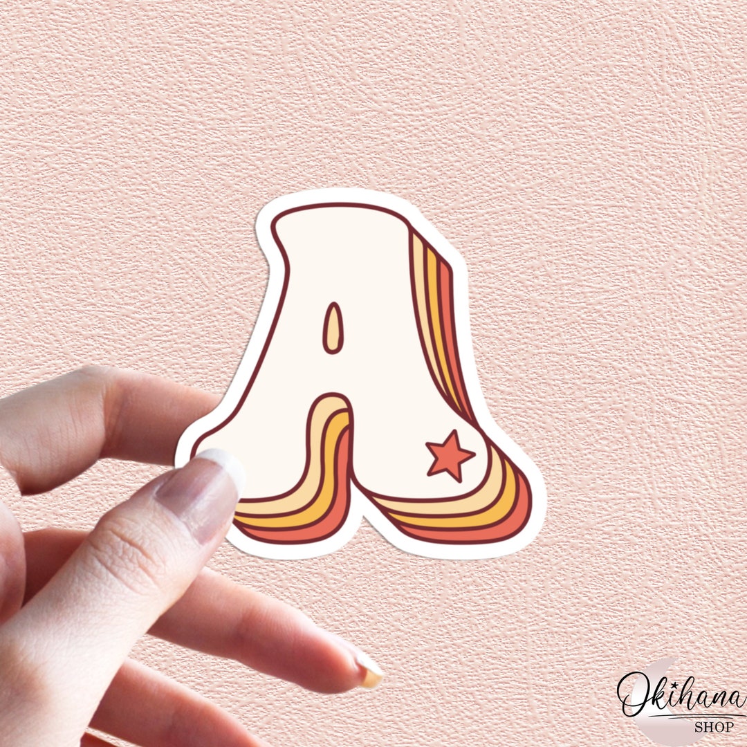 A Sticker Letter A Sticker Initial A Sticker Monogram A Etsy