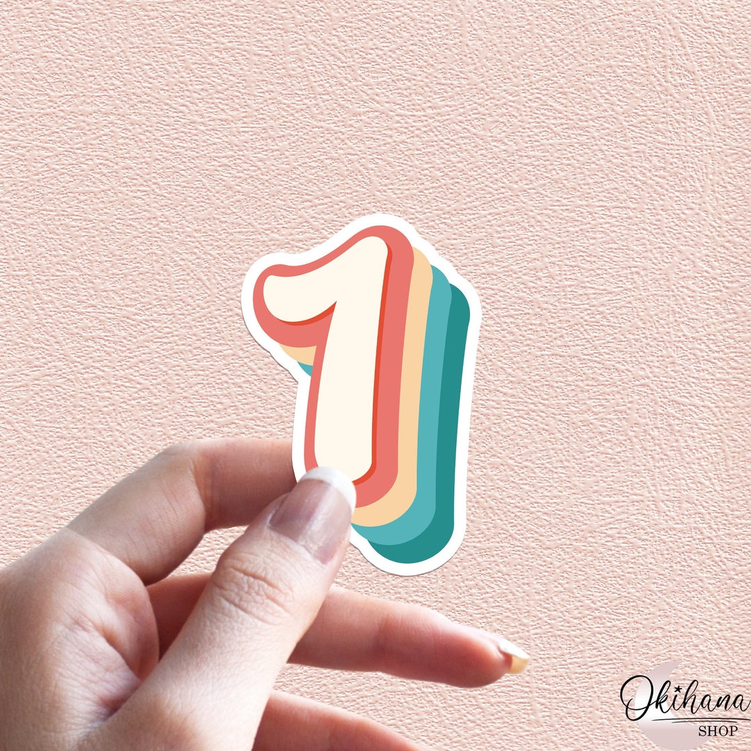 Number 1 Sticker Number One Sticker One Year Anniversary - Etsy