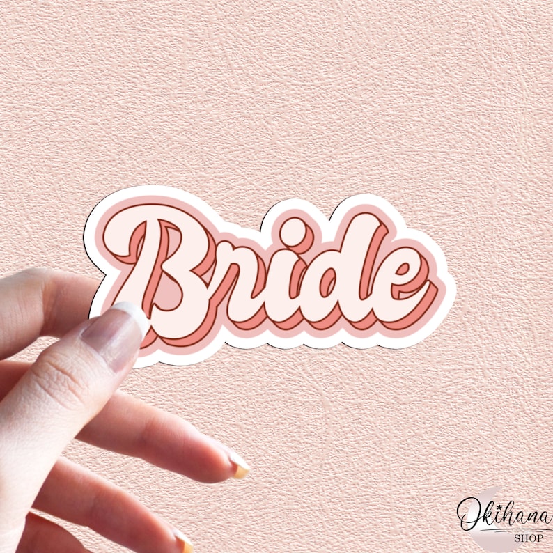 Bride Sticker Waterproof Vinyl Stickers Wedding Bridesmaid Etsy