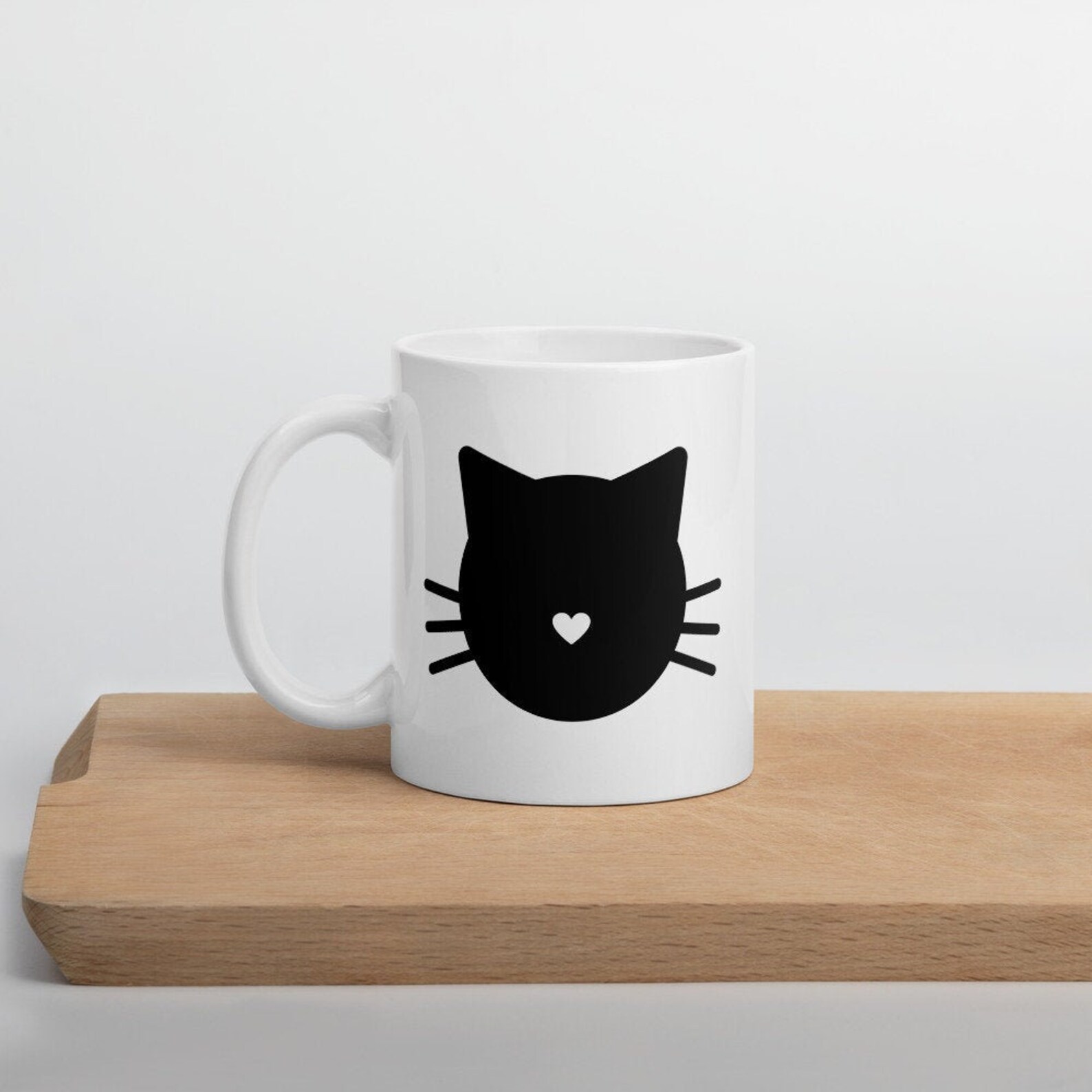 Black Cat Mug Kitten mug Cute cat Mug Big coffee mug best Etsy
