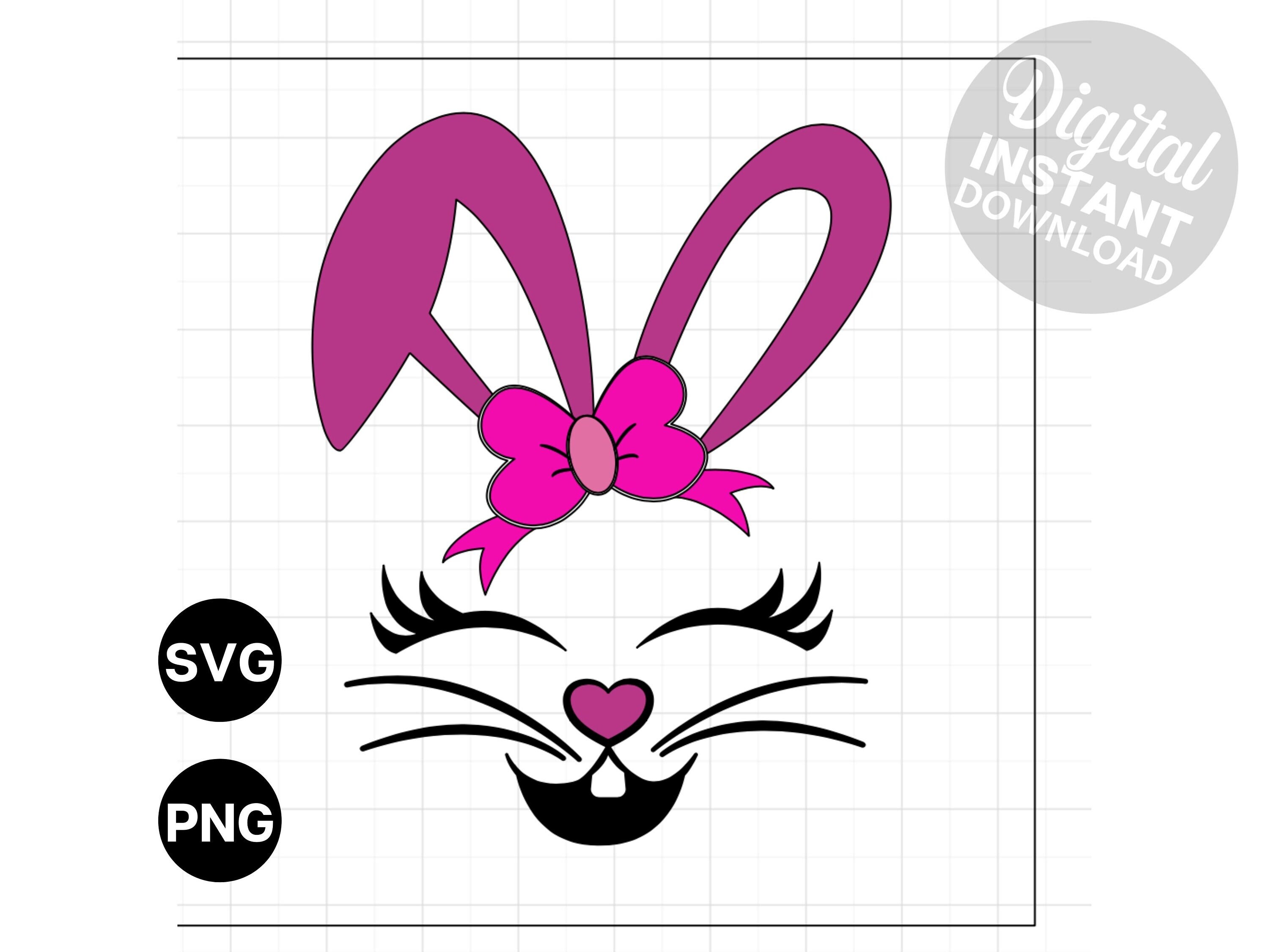 Cute Easter Bunny Face SVG Png Easter SVG Design Svg Eggs Cute Easter ...