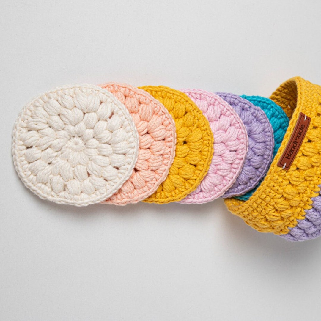18 Crochet Face Scrubbies 100 Organic Cotton Reusable Make up Remover