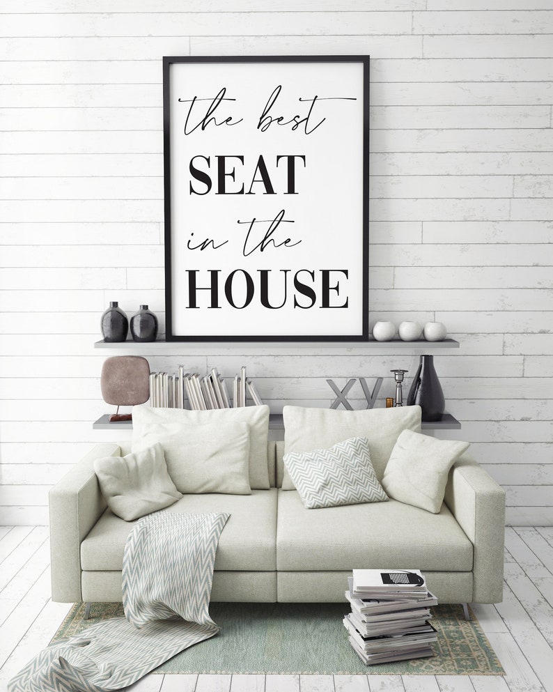 The best seat in the house Print Bathroom Poster Bathroom Sign Printable Wall Art Dining Table Poster