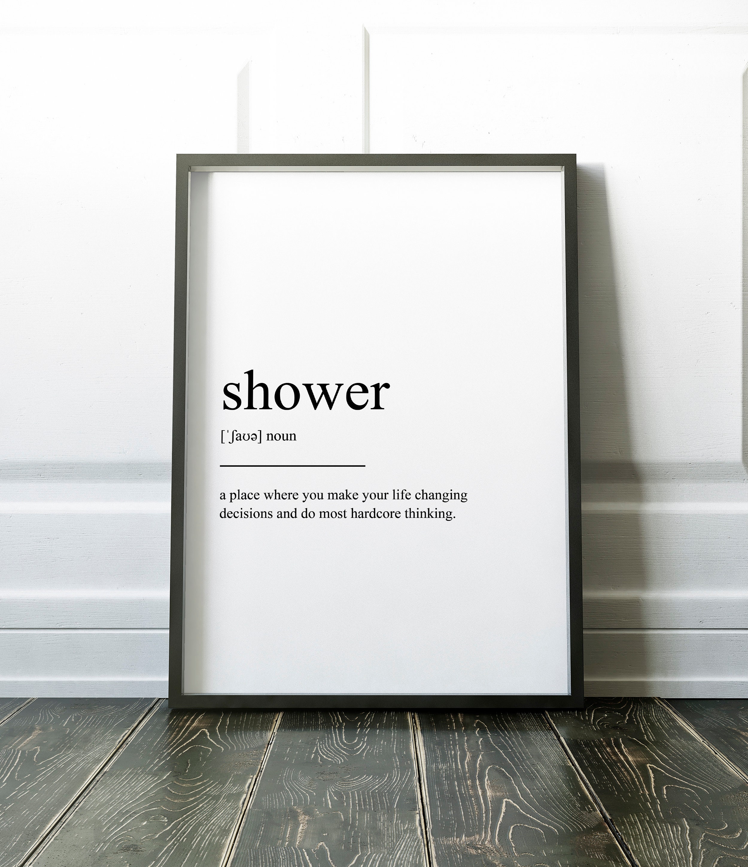 Shower Definition Wall Print Wall Print Wall Art Home Decor Etsy