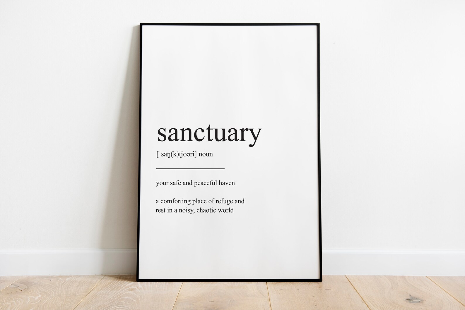 Sanctuary Definition Wall Print Wall Print Wall Art Home Etsy