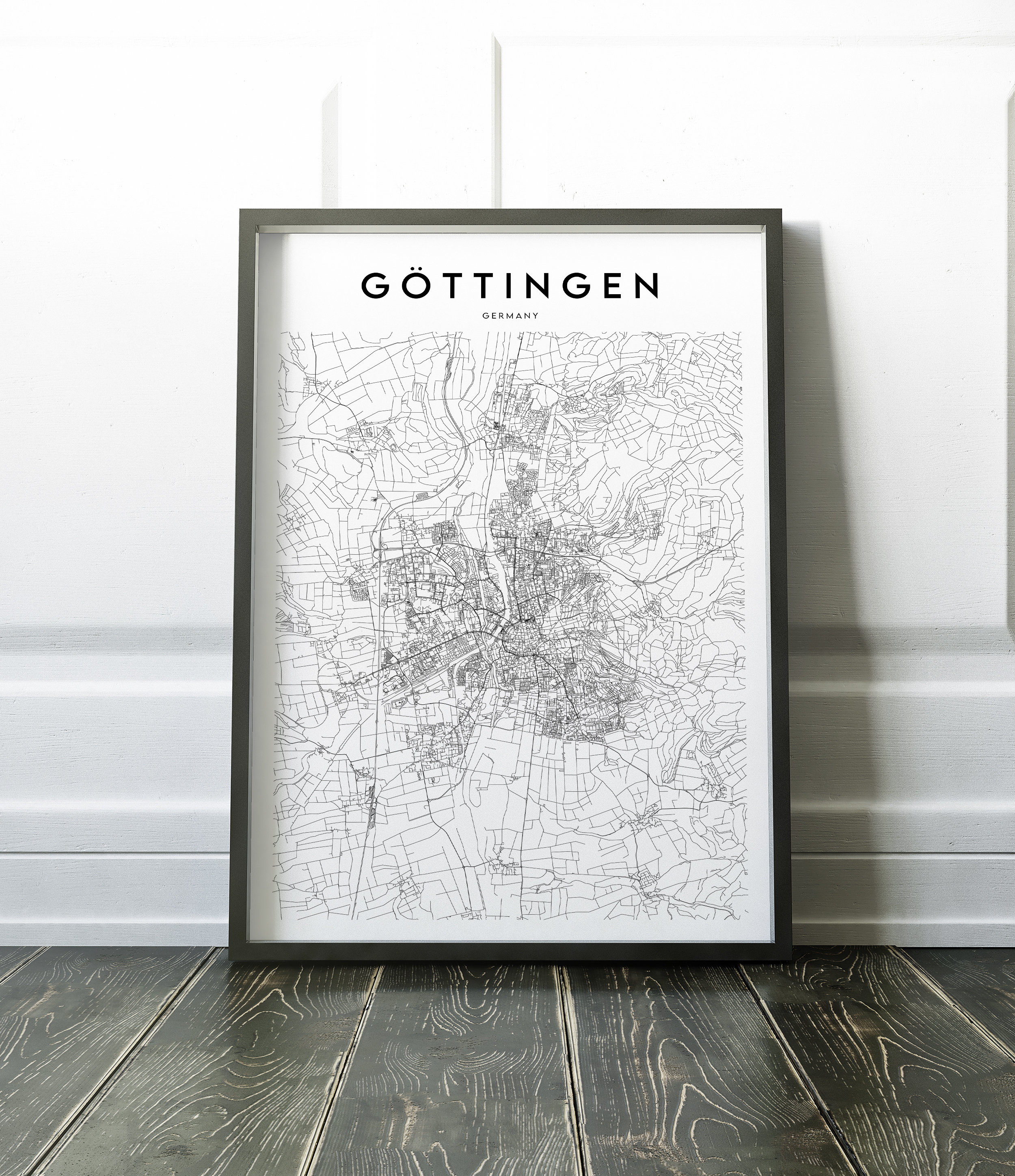 Göttingen City Map Print Modern Art Print Göttingen Poster | Etsy