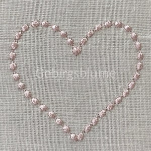 Mini Heart embroidery design 6 SIZES Machine Embroidery  Hand stitch effect