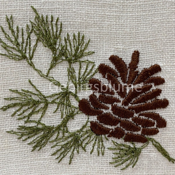 Pine cone embroidery design Instant Download Digital File Machine Embroidery design