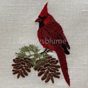 Roter Kardinal Stickdatei Vogel Stickdatei Instant Download Digitale Datei Stickdatei Stickdatei
