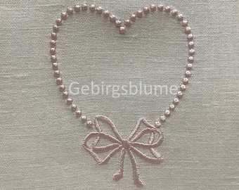 Pearl and Bow Embroidery Design Machine embroidery 6 SIZES Instant download