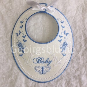 Baby Bib Sewen in the Embroidery Hoop  Mashine Embroidery designs  Instant Download + PDF tutorial