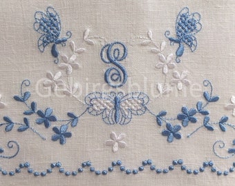 Floral frame embroidery design + 7 elements