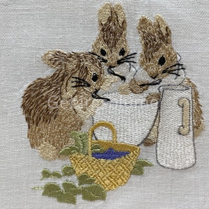 Bunny Machine Embroidery Design for hoop 4*4in