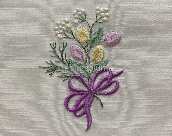 Tulip Machine Embroidery design Flowers embroidery Instant Download Digital File Size H3.50*W2.33in