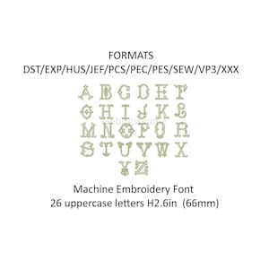 Vintage Monogram Alphabet Embroidery Designs Machine Embroidery Font 26 ...