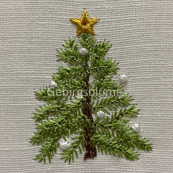 MINI Christmas Tree  embroidery design  Instant Download Digital File Machine Embroidery design Size H2in and H2.5in