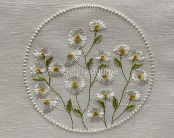 Chamomile Machine Embroidery design Instant Download Digital File ONE Size H5.83*W5.83in