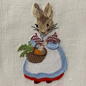 Rabbit Machine embroidery design Size H3.85&quot;*W2.30in