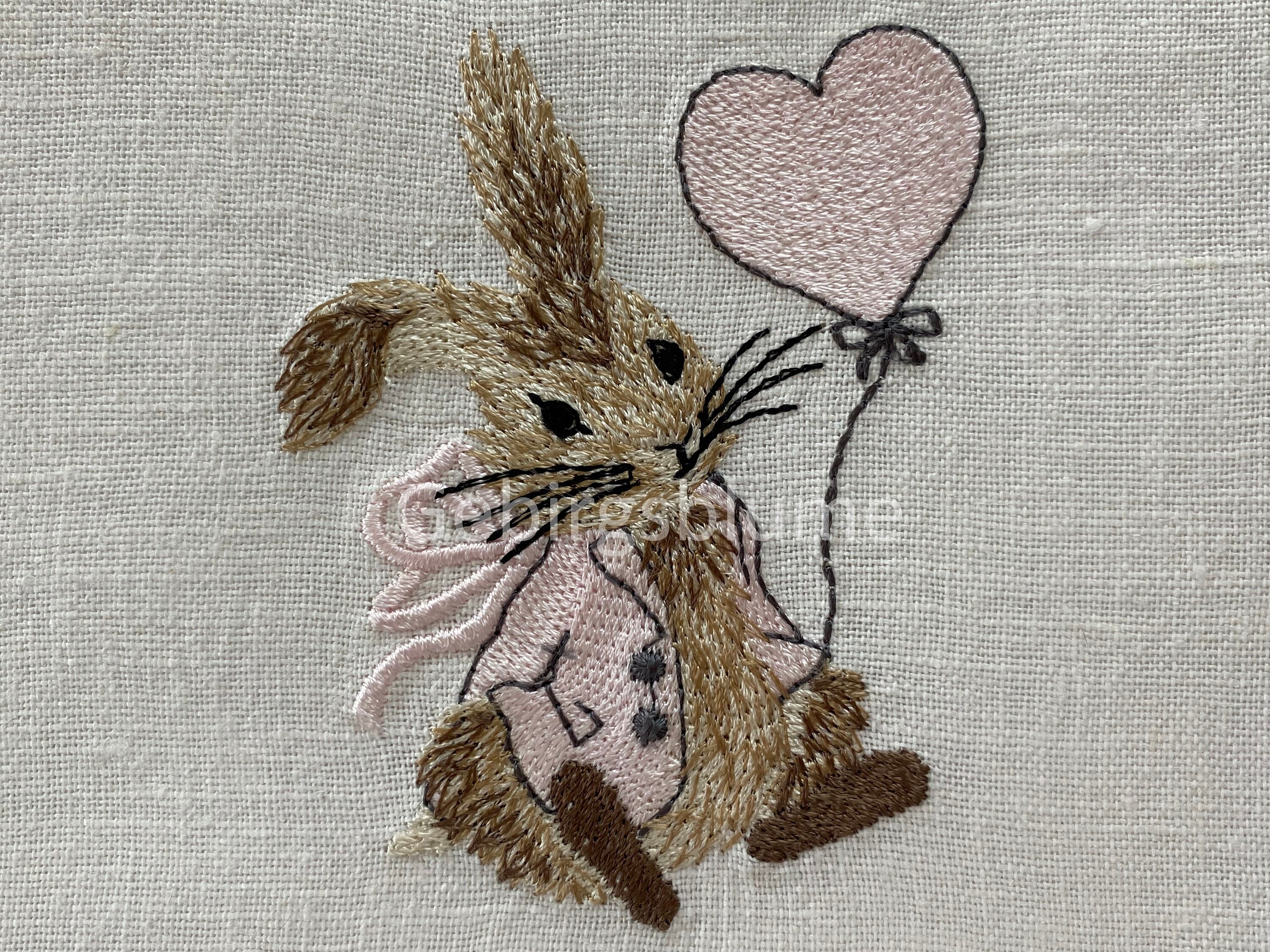 Rabbit Machine Embroidery Design - Etsy
