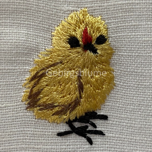 Mini Chick Machine Embroidery design Size H1.54*W1.06" Digital File for 4*4 hoop