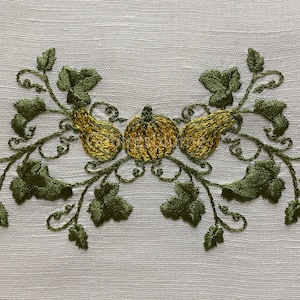 Motif de broderie machine citrouilles d&#39;automne taille unique H3,32 * W6,00 po