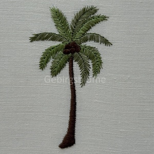 Palm Machine embroidery design Size H3.50*W2.05in
