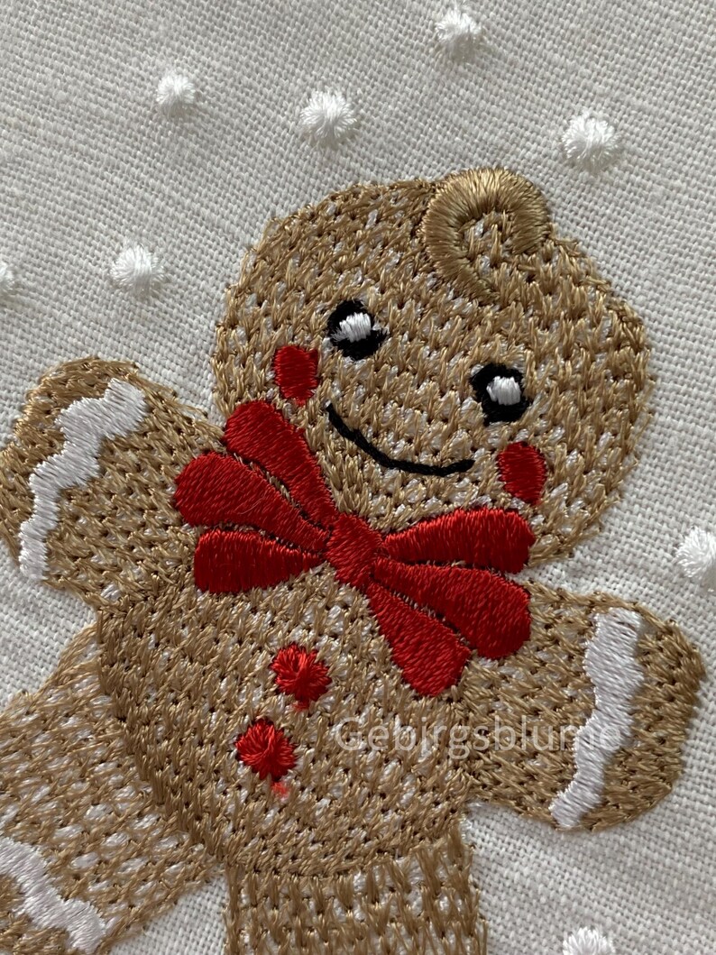 Gingerbread Machine Embroidery Design Size H3.50