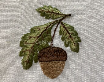 Acorn Machine Embroidery Design Autumn embroidery H2.34*W1.87in