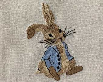 Rabbit Machine embroidery design Size H3.84"*W2.77in