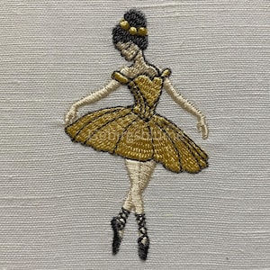 Ballerina Machine Embroidery Design Size H3.17*W1.84in