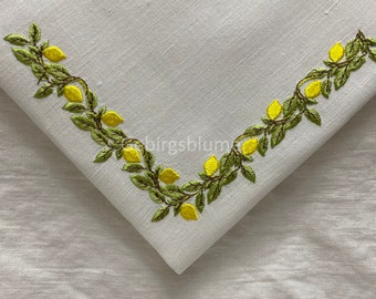 Lemon Сorner Machine Embroidery design ONE Size H5.42*W5.61in