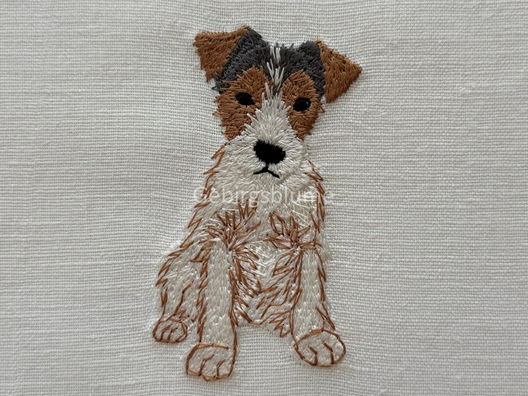 Fox Terrier Machine Embroidery Design Size H3.16*w1.87in - Etsy