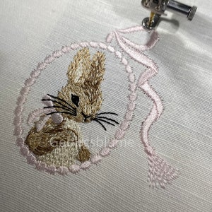 Motif de broderie Machine lapin de Pâques pour cerceau 4 4 taille H3,34 W3,74 po image 3