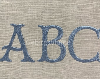 Alphabet embroidery design 26 uppercase letters H1.53 (39mm) Machine Embroidery NO BX file