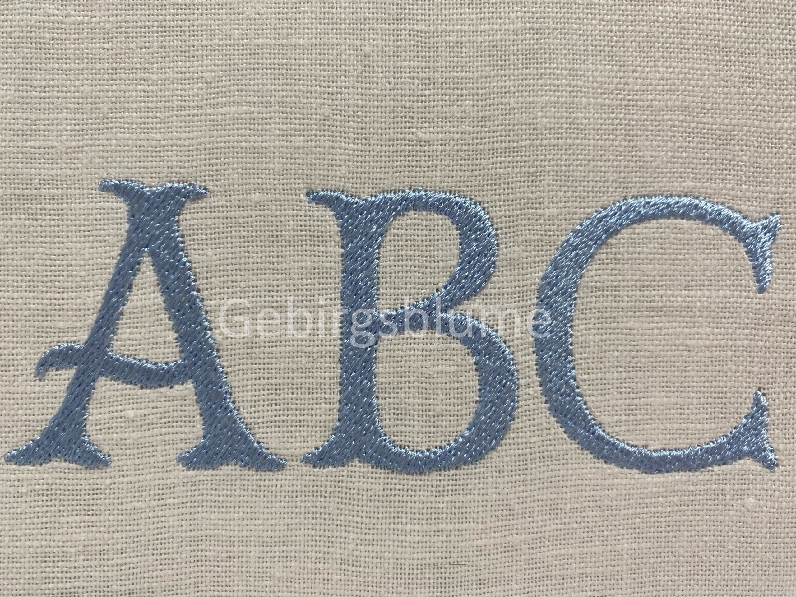 Alphabet embroidery design 26 uppercase letters H1.53 (39mm) Machine Embroidery NO BX file