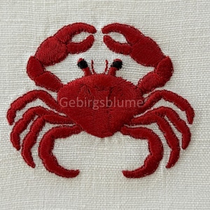 Crab Machine embroidery design Size H1.99*W2.34in