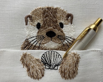 Otter Machine embroidery design for 4*4hoop