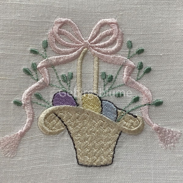 Easter basket embroidery design Machine Embroidery design for 4*4 hoop size
