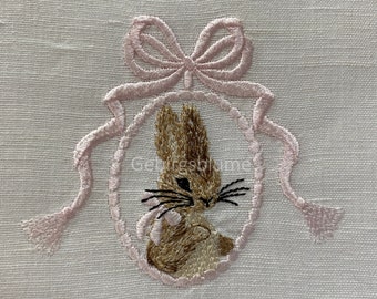 Easter Rabbit Machine Embroidery Design for hoop 4*4 Size H3.34*W3.74in